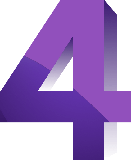 3d number four image